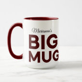 Brown Big Mug | Huge Mug | Script Custom Name マグカップ (左)