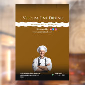 Brown Black Chef Restaurants and Food Lovers ウィンドウサイン (シート2)