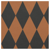 Brown Black Harlequin Diamonds Checkers Design  ファブリック (クローズアップ)