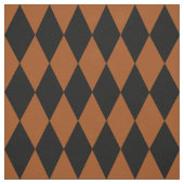 Brown Black Harlequin Diamonds Checkers Design  ファブリック (見本)