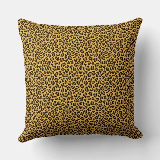 Brown black leopard skin pattern クッション (裏面)