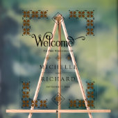 Brown Black Ukrainian Wedding Welcome アクリルサイン (ニュートラル)