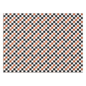 Brown Black White Checkered Pattern Design  テーブルクロス (正面(横))