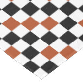 Brown Black White Checkered Pattern Design  テーブルクロス (アングル)