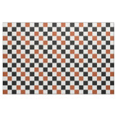 Brown Black White Checkered Pattern Design  ファブリック (ファットクウォーター)