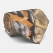 Brown Black White Chicken Feathers Neck Tie ネクタイ (ロール)