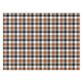 Brown Black White Twill Gingham Design  テーブルクロス (正面(横))