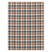 Brown Black White Twill Gingham Design  テーブルクロス (正面)