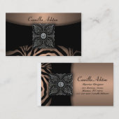 Brown & Black Zebra名刺 名刺 (正面/裏面)