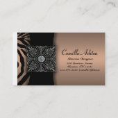 Brown & Black Zebra名刺 名刺 (裏面)