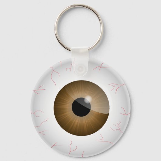 Brown Bloodshot Eyeball Key Chain キーホルダー (正面)