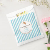 Brown Blue Bakery Logo Product Packaging Bag フェイバーバッグ (封をした状態)