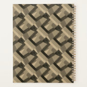 Brown Boho Geometric Abstrac Customizable プランナー手帳 (裏面)