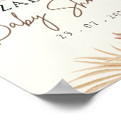 Brown Boho Rainbow Baby Shower Party ポスター (角)