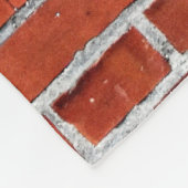 Brown brick wall フリースブランケット (角)