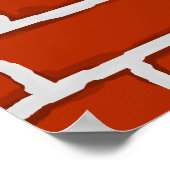 Brown brick wall background ポスター (角)