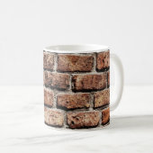 Brown brick wall on daylight コーヒーマグカップ (正面右)