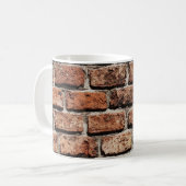 Brown brick wall on daylight コーヒーマグカップ (正面左)