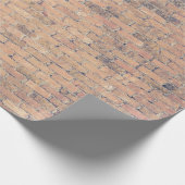 Brown brick wall photography ラッピングペーパー (角)