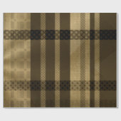 Brown Buffalo Plaid Wrapping Paper ラッピングペーパー (フラット)