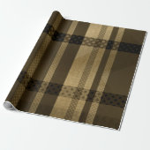 Brown Buffalo Plaid Wrapping Paper ラッピングペーパー (アンロールド)