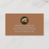 Brown Building Frame With Handyman Tools 名刺 (裏面)