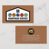 Brown Building Frame With Handyman Tools 名刺 (正面/裏面)