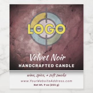 Brown Burgundy Marble Velvet Noir Product Label ワインラベル