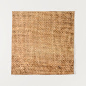 Brown burlap cloth background or sack cloth タペストリー (正面)