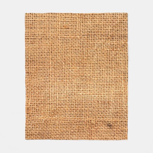 Brown burlap cloth background or sack cloth フリースブランケット (正面)