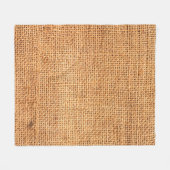 Brown burlap cloth background or sack cloth フリースブランケット (正面(横))