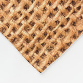 Brown burlap cloth background or sack cloth フリースブランケット (角)