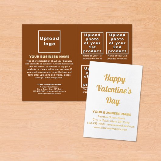 Brown Business Brand on Valentine Foil Card 箔カード