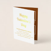 Brown Business Brand on Valentine Foil Card 箔カード (正面)