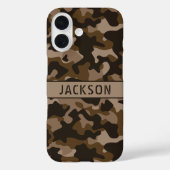 Brown Camouflage Personalized Case-Mate iPhoneケース (裏面)