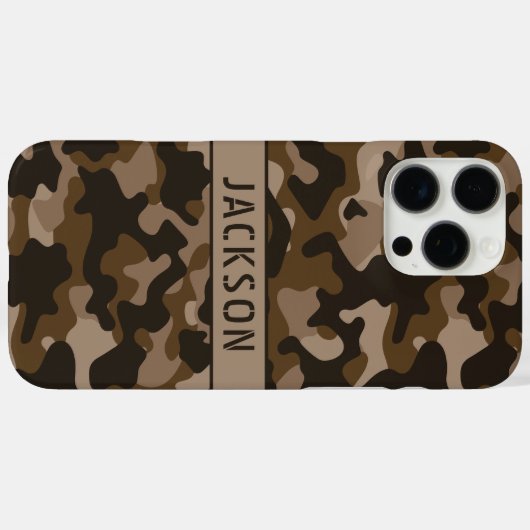 Brown Camouflage Personalized Case-Mate iPhoneケース (裏面 (横))