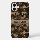Brown Camouflage Personalized Case-Mate iPhoneケース (裏面)