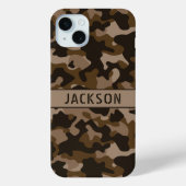 Brown Camouflage Personalized Case-Mate iPhoneケース (裏面)