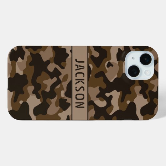 Brown Camouflage Personalized Case-Mate iPhoneケース (裏面 (横))