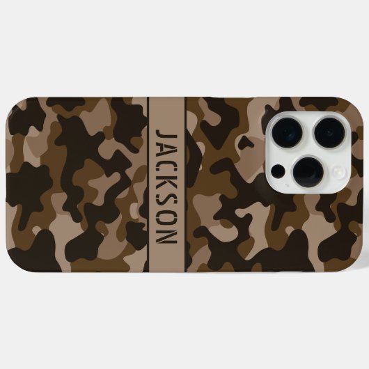 Brown Camouflage Personalized Case-Mate iPhoneケース (裏面 (横))