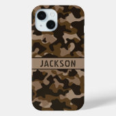 Brown Camouflage Personalized Case-Mate iPhoneケース (裏面)