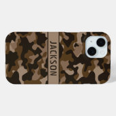 Brown Camouflage Personalized Case-Mate iPhoneケース (裏面 (横))