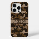 Brown Camouflage Personalized Case-Mate iPhoneケース (裏面)