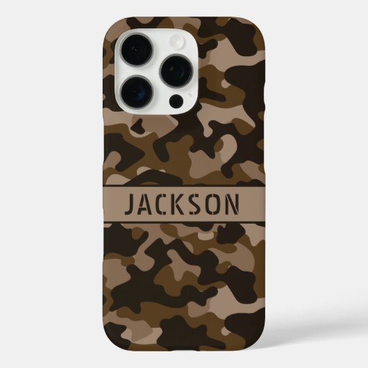 Brown Camouflage Personalized Case-Mate iPhoneケース (裏面)