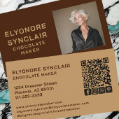 Brown Caramel Chocolate Maker Personal Photo 名刺