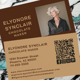 Brown Caramel Chocolate Maker Personal Photo 名刺