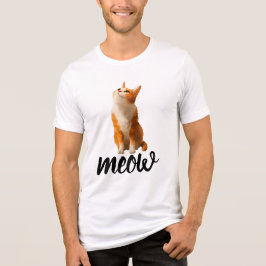 Brown Cat Looking Up T-Shirt | Cute Feline Unisex トライブレンドTシャツ