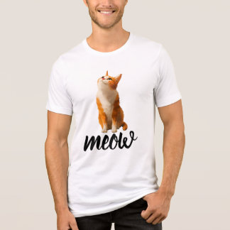 Brown Cat Looking Up T-Shirt | Cute Feline Unisex  トライブレンドＴシャツ