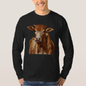 Brown Cattle Cow Tシャツ (正面)