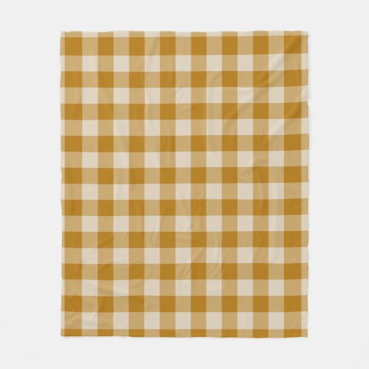 Brown Checkered Square Seamless Pattern  フリースブランケット (正面)